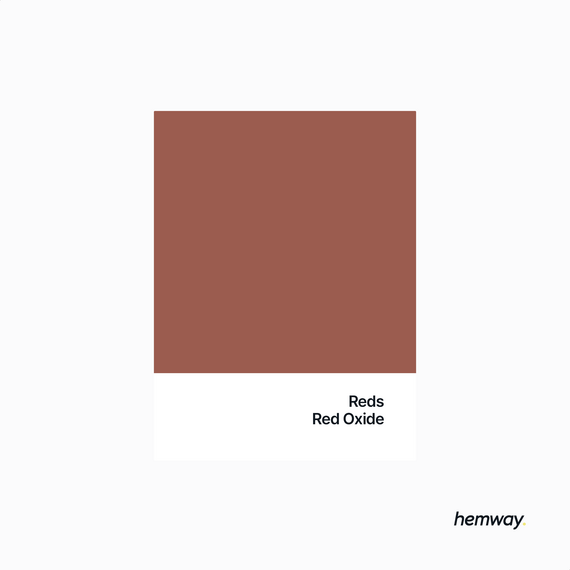 Hemway Chalk Paint Flat Matt Red Oxide 1L