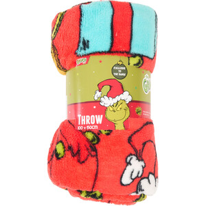 The Grinch Christmas Is Coming Throw