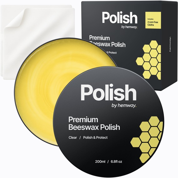 Premium Beeswax Furniture Wax Polish 200ml Includes 2 Lint Free Cloths
