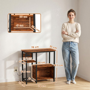 PawHut Fish Tank Stand with Power Outlets D61 012V70RB