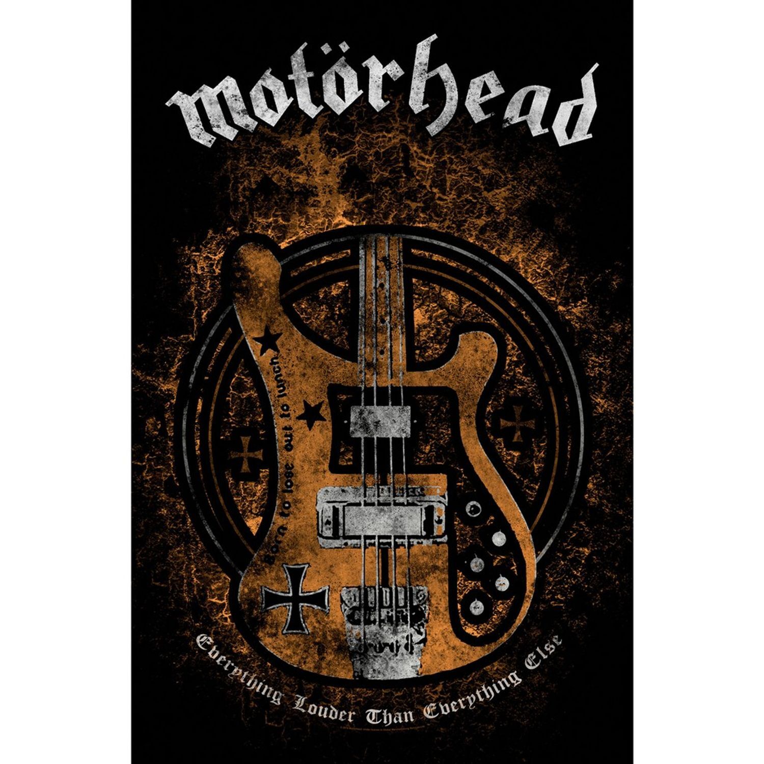Motorhead Lemmy´s Bass Polyester Poster - Black/Brown/White
