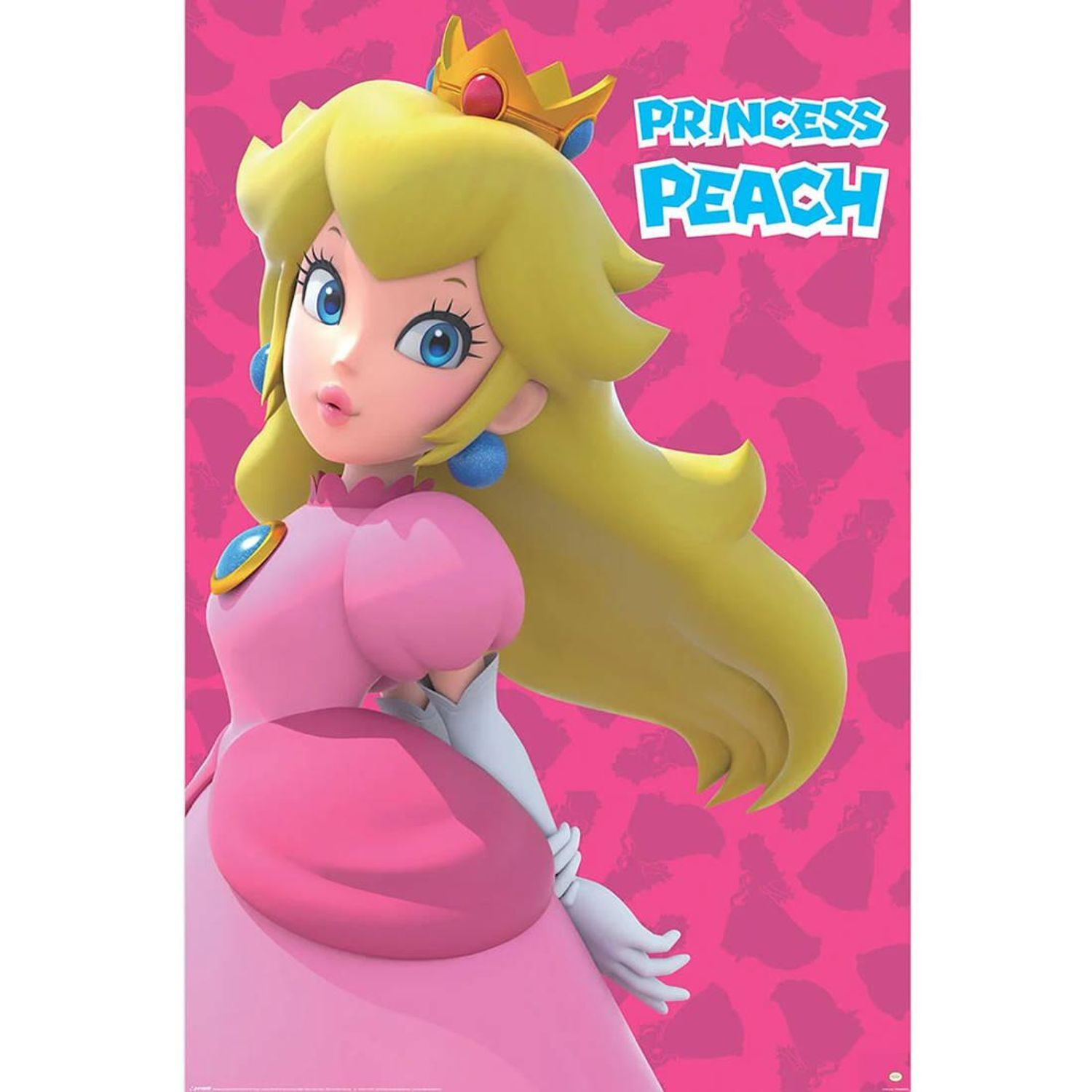 Super Mario Unisex Pink Princess Peach Poster In - Image 4