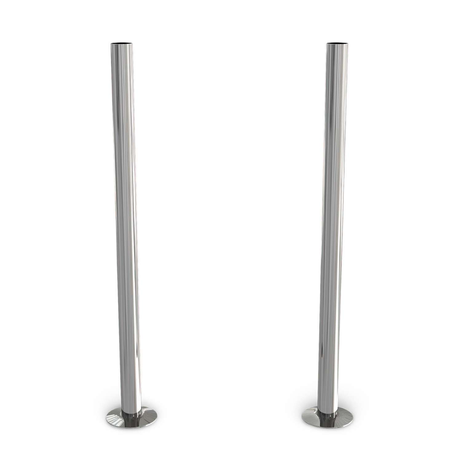 Uk Radiators Talus - Chrome Polished Pipe Covers - Chrome / 304Mm