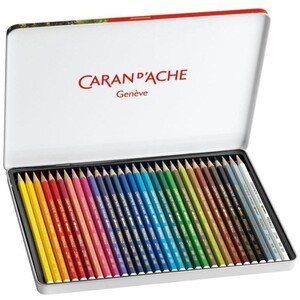 Prismalo Aquarelle 30 Water-Soluble Colour Pencils - Professional Set in Metal Tin