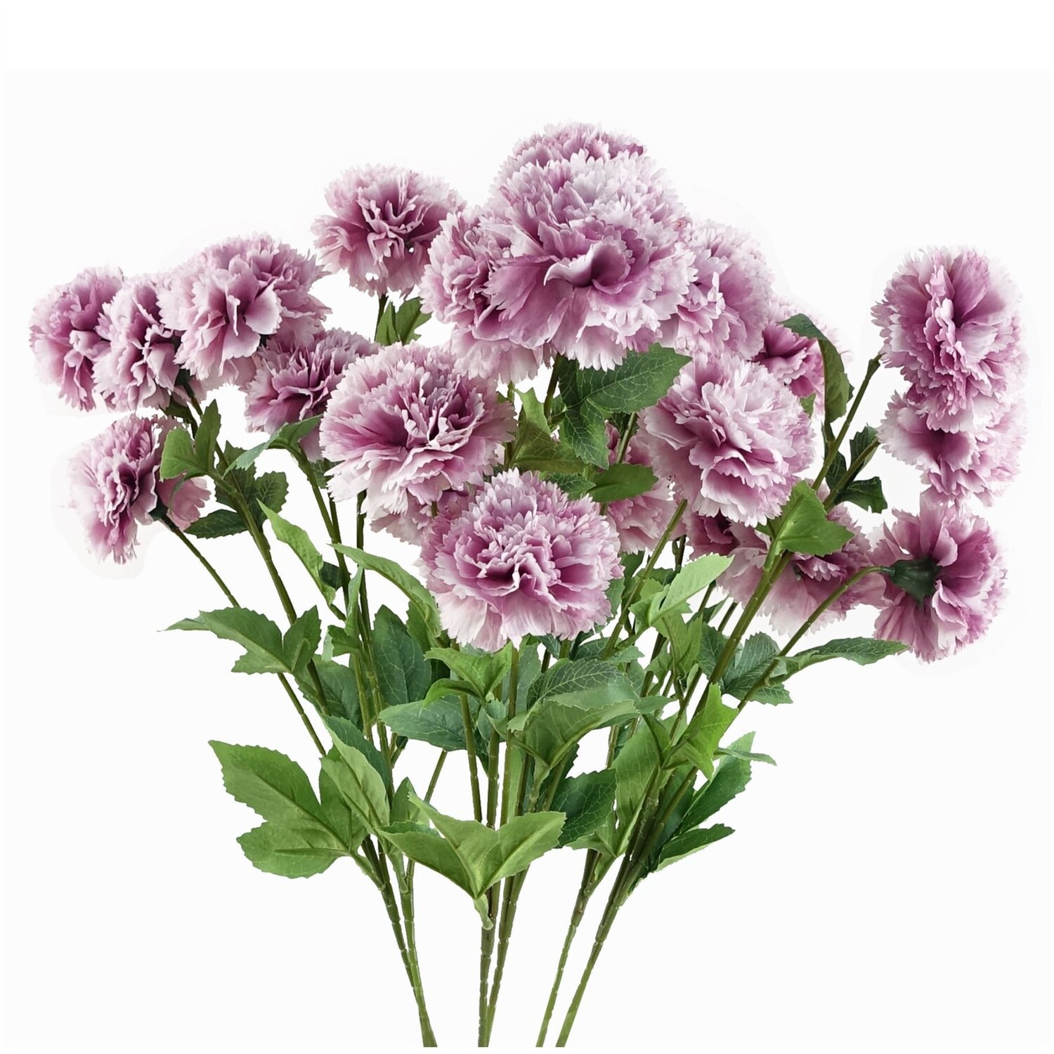 Pack of 6 Pink Artificial Carnation Stems - Pink