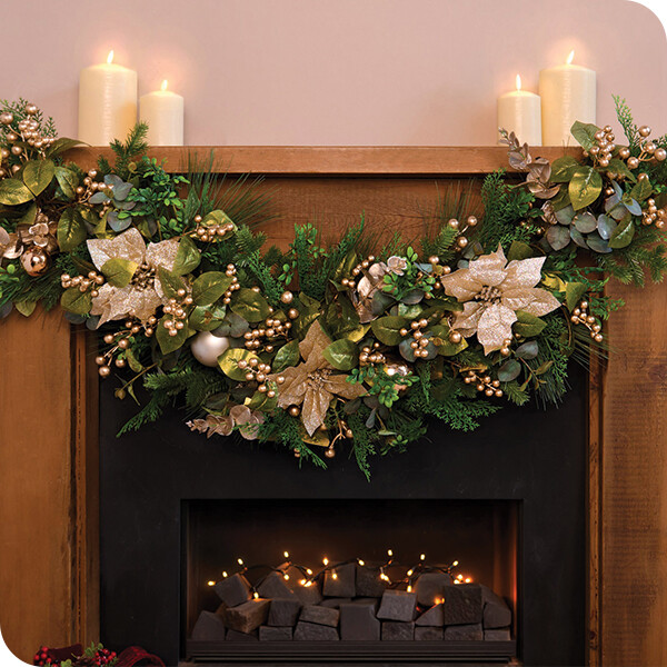 christmas, garlands, decor