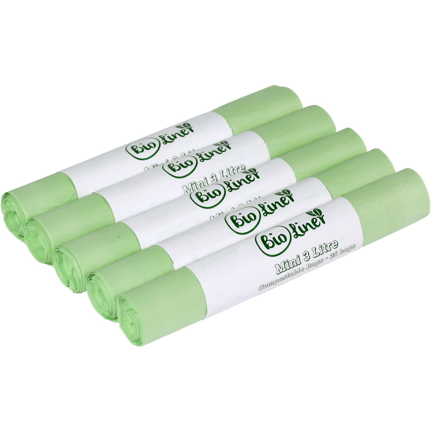 125 x Mini 3L Compostable Caddy Bags – Small Kitchen Food Waste Bins - Image 4