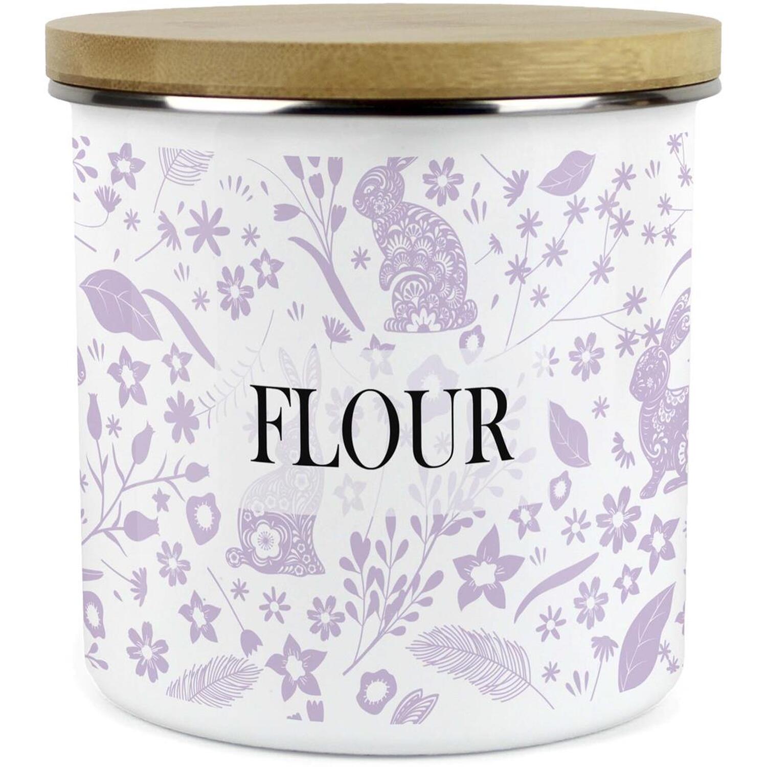Purely Home Lilac Wild Rabbits Large Kitchen Storage Canister - Blue