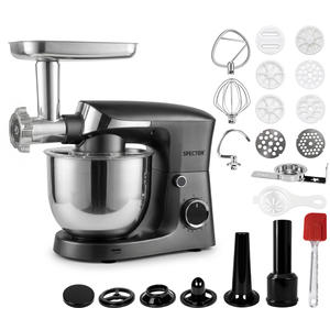 9 in 1 Stand Mixer 1500W 5.5L Silver Metal Food Mixer
