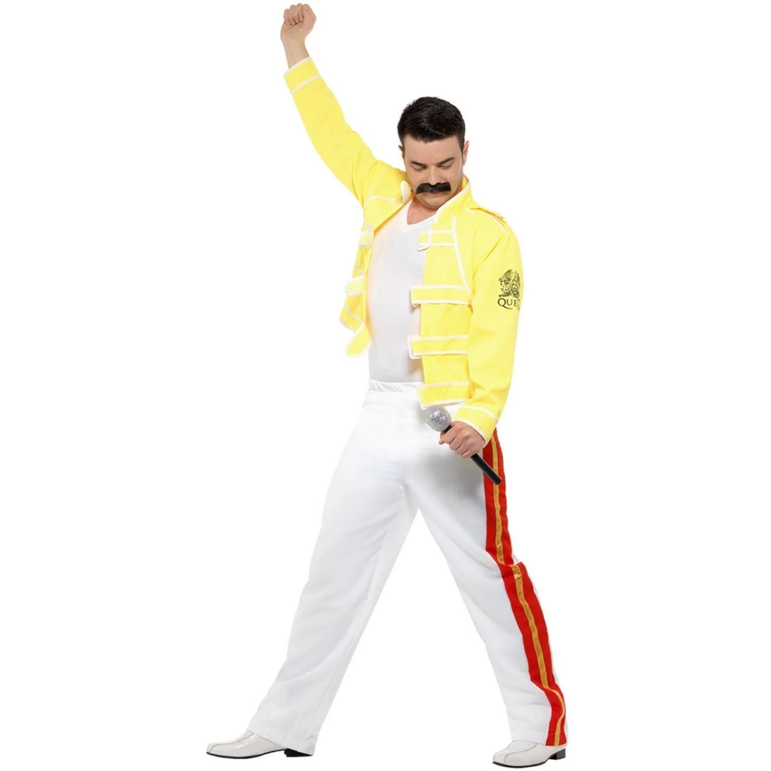 Queen Mens Freddie Mercury Costume Set - Yellow/White/Red / M