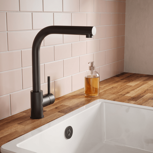 Balterley Single Lever Handle Kitchen Mixer Tap - Black