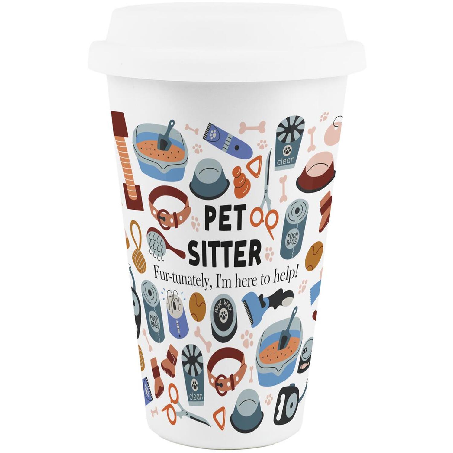 Image of Novelty Pet Sitter Ceramic Travel Mug&hellip;