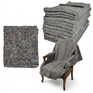 50 x Large Removal Blankets 200 x 150cm Premium Cross-Stitched Wool Moving Covers