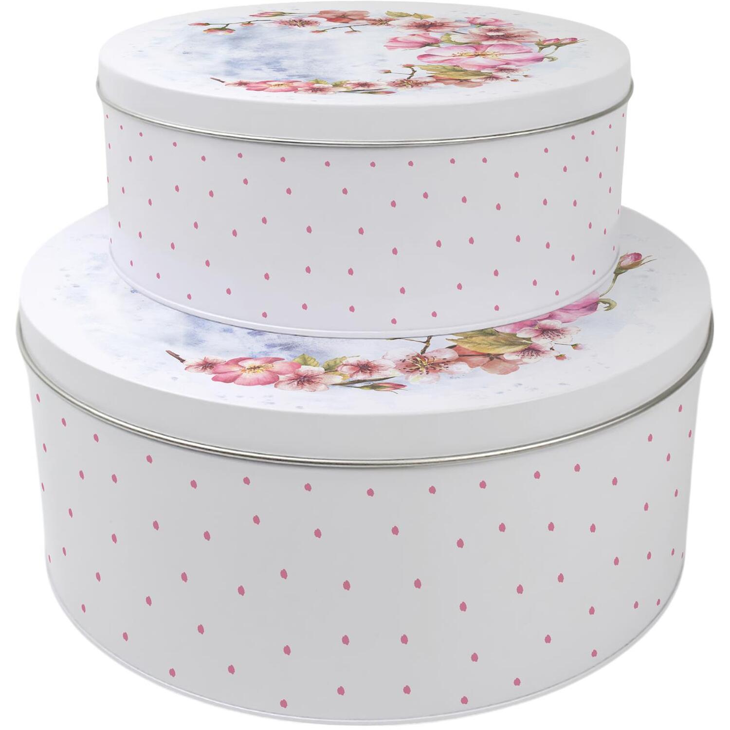 Image of Pink Blossoms Cake Tin Set -&hellip;