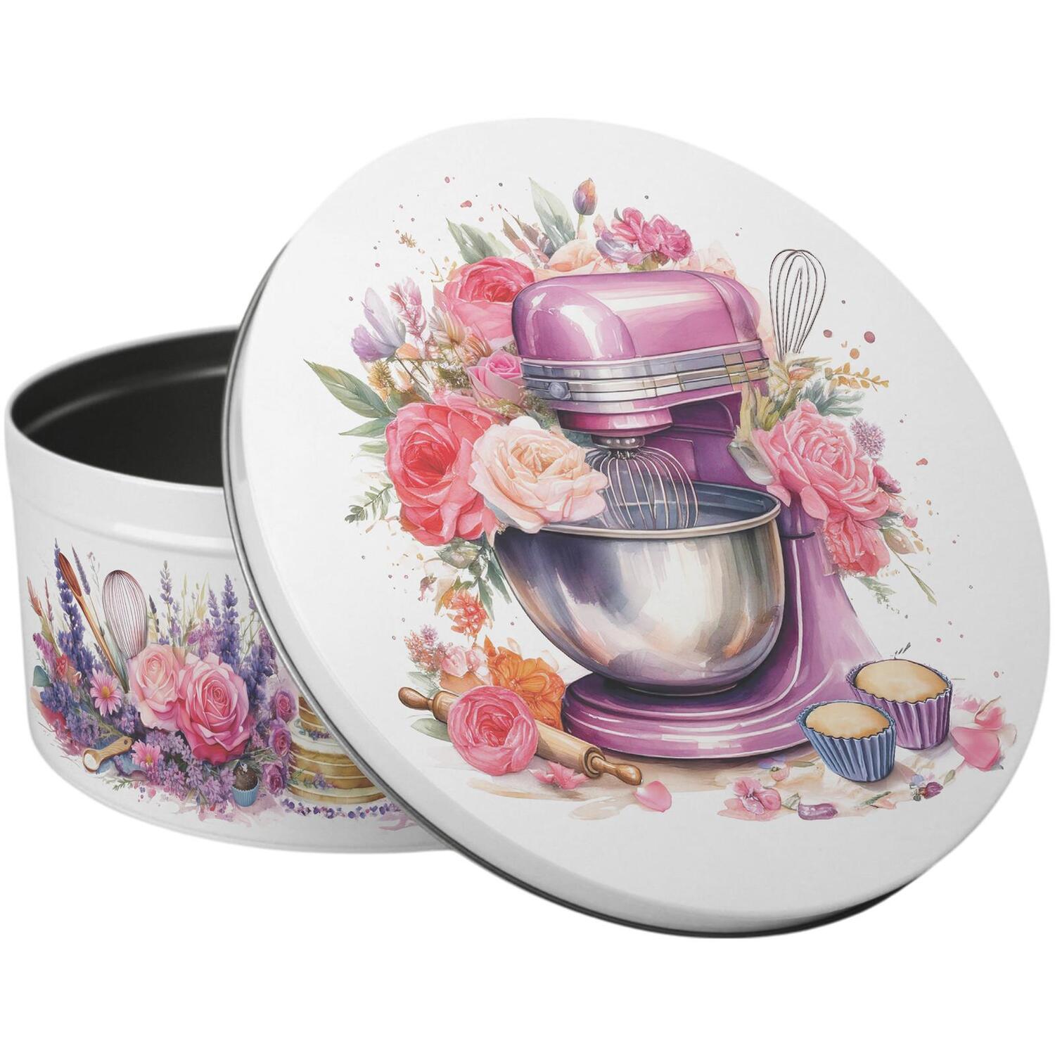 Image of Pink Roses Large Cake Tin -&hellip;