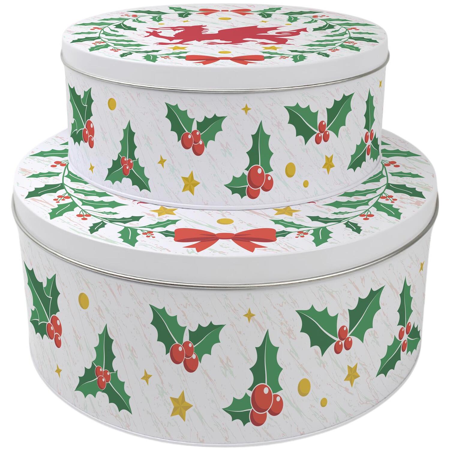 Image of Welsh Dragon Christmas Cake Tin Set&hellip;