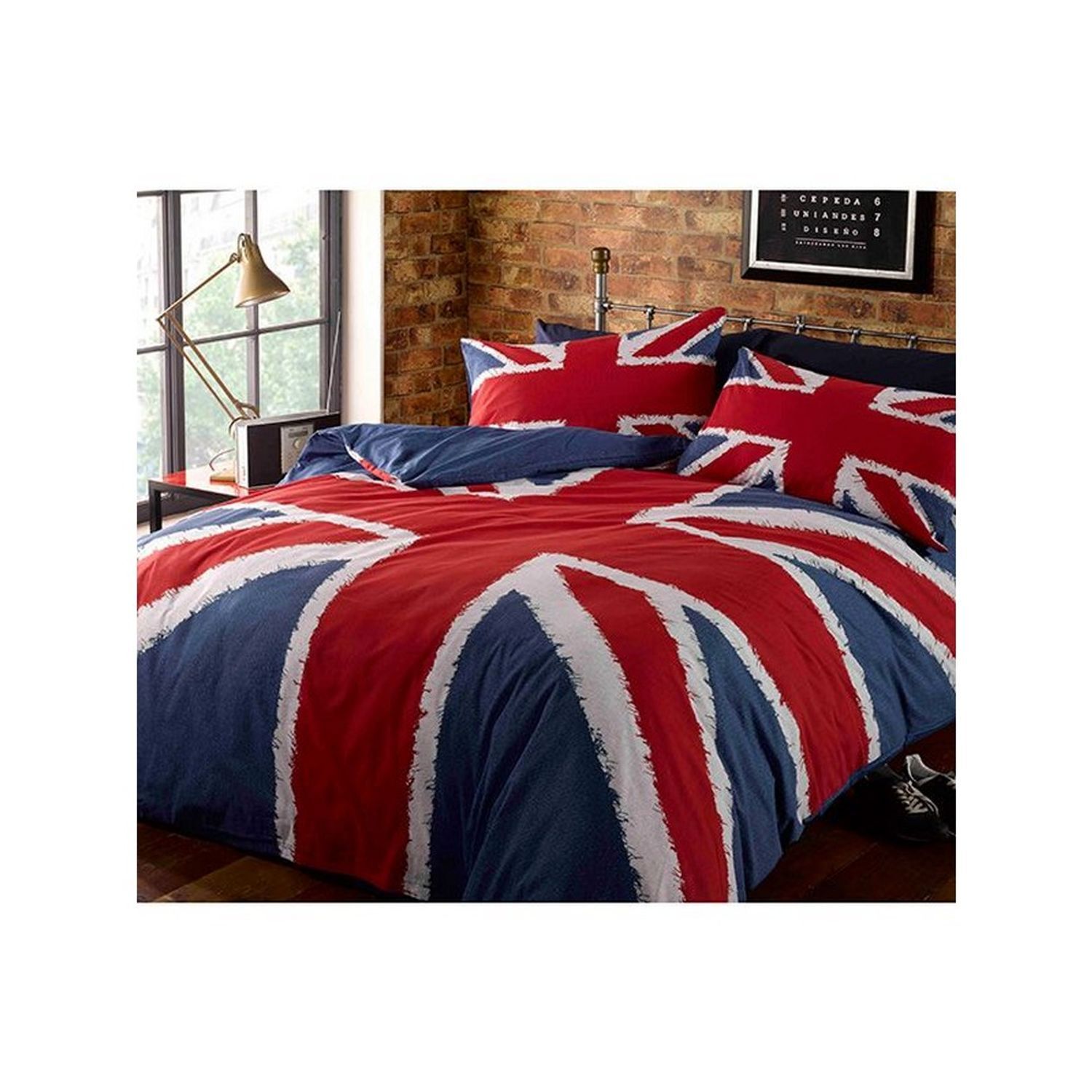 Catherine Lansfield Union Jack Duvet Cover Set - Red/White/Blue