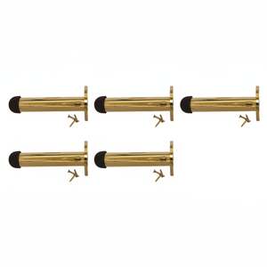 Pack of 4 Door Stop Straight Long Wall Mount Skirting Board Stop shot 18229479