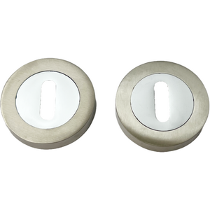Keyhole Escutcheon - 52mm, Chrome and Satin Nickel, Pair