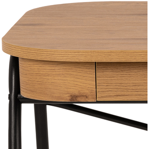 Blueton Office Desk with 2 Drawers in Black and Oak