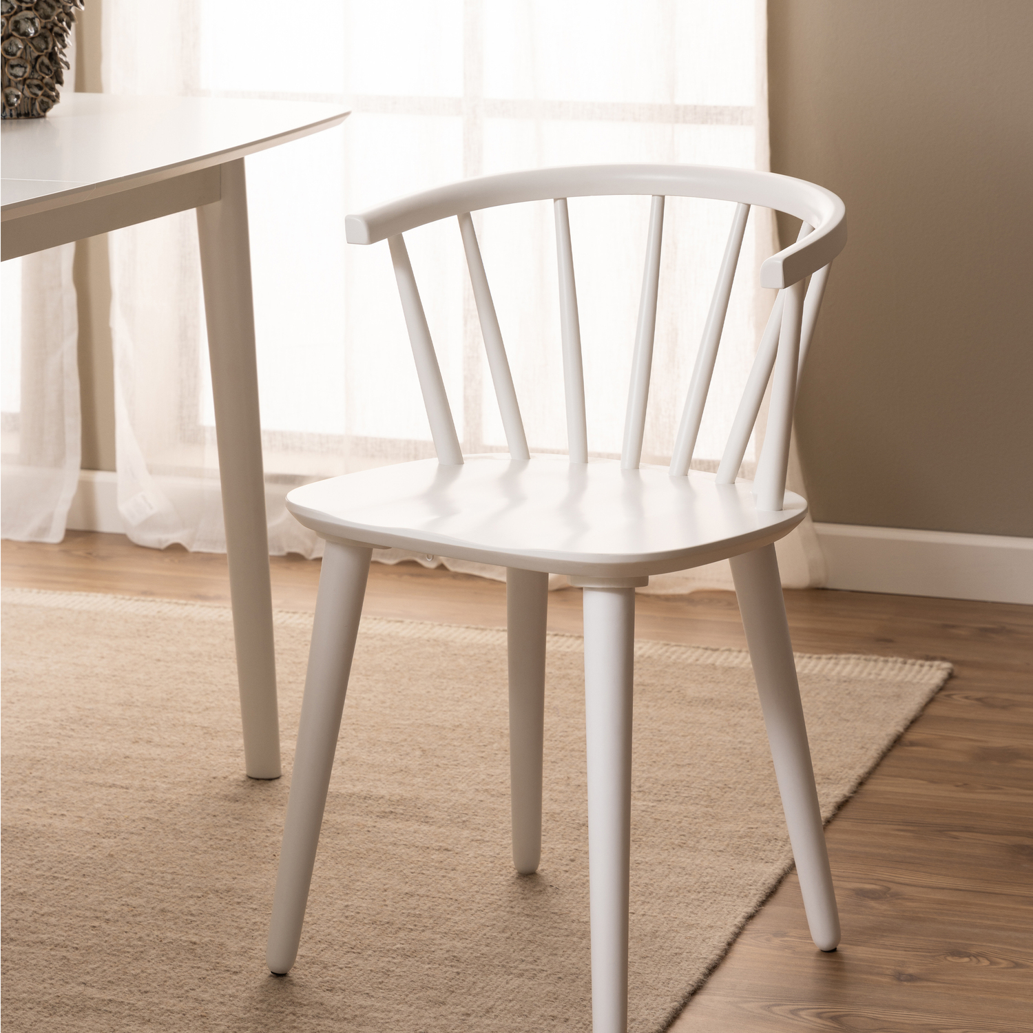 B&Q - Ida Dining Chair In White Set Of 2 - Image 2