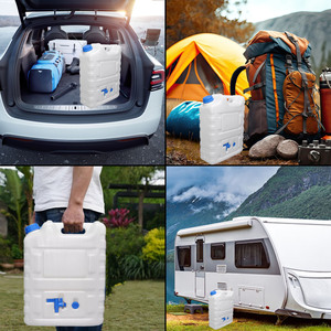 SPARES2GO Large Water Container Can Portable Storage Tank with Tap for Camping Caravan Travel 20L