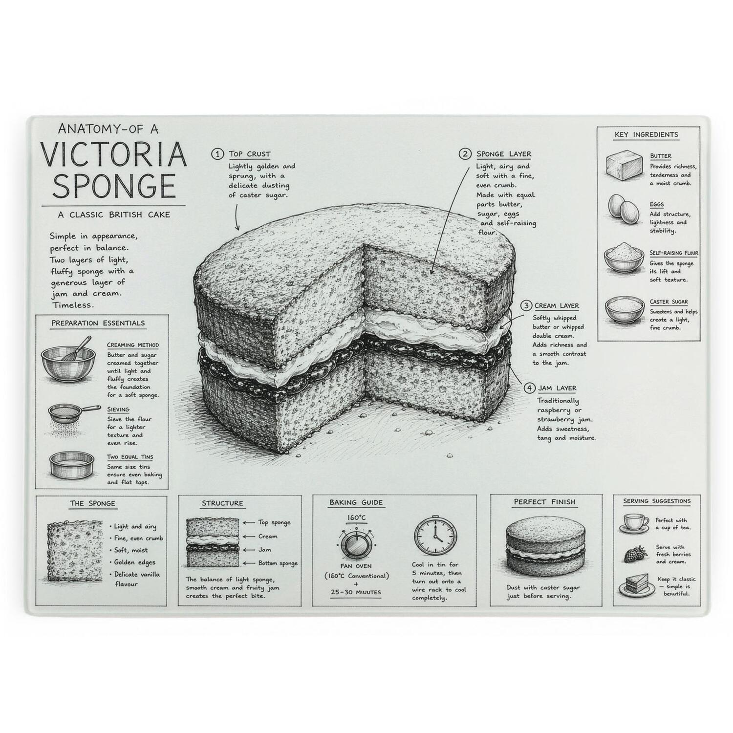 Image of Victoria Sponge Anatomy Large Smooth Glass&hellip;