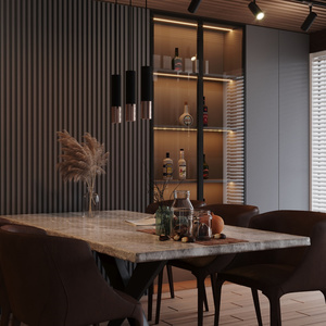 Pendant lamp LOOPEZ 2 black/golden