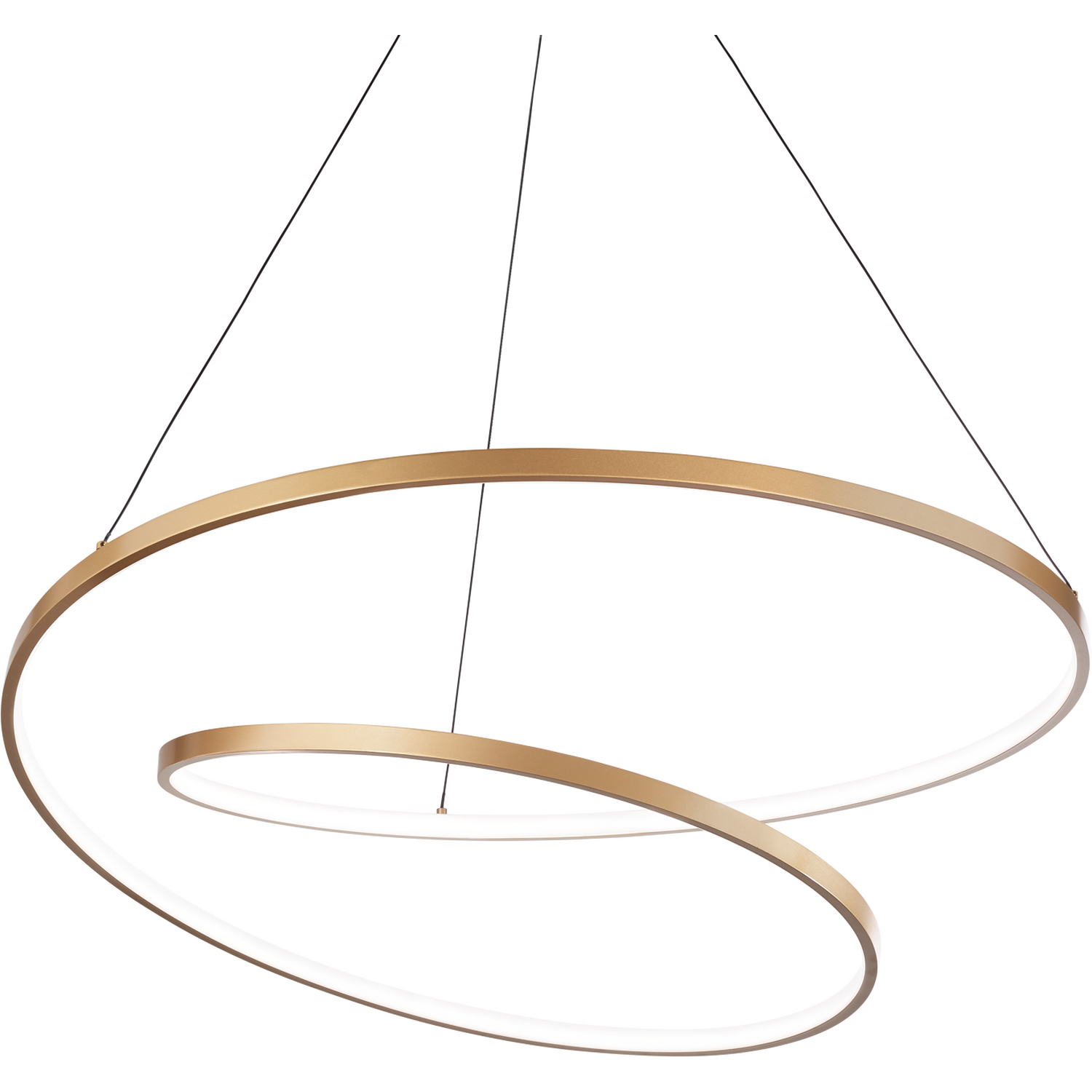 Netlighting Unisex Gold Oz Led Decorative Swirl Integrated Pendant Light 3000K - Image 2