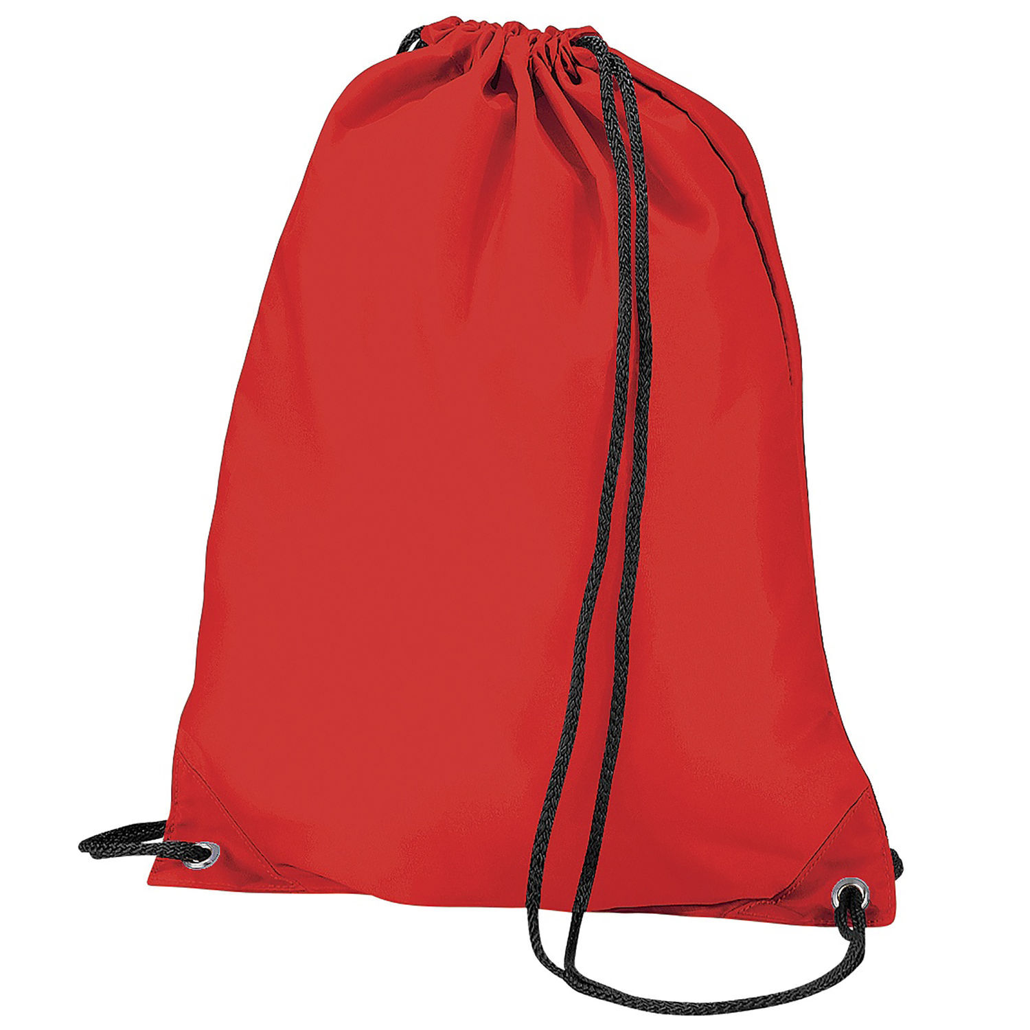 Bagbase Budget Water Resistant Sports Gymsac Drawstring Bag (11 Litres) (Pack Of 2) A - Red