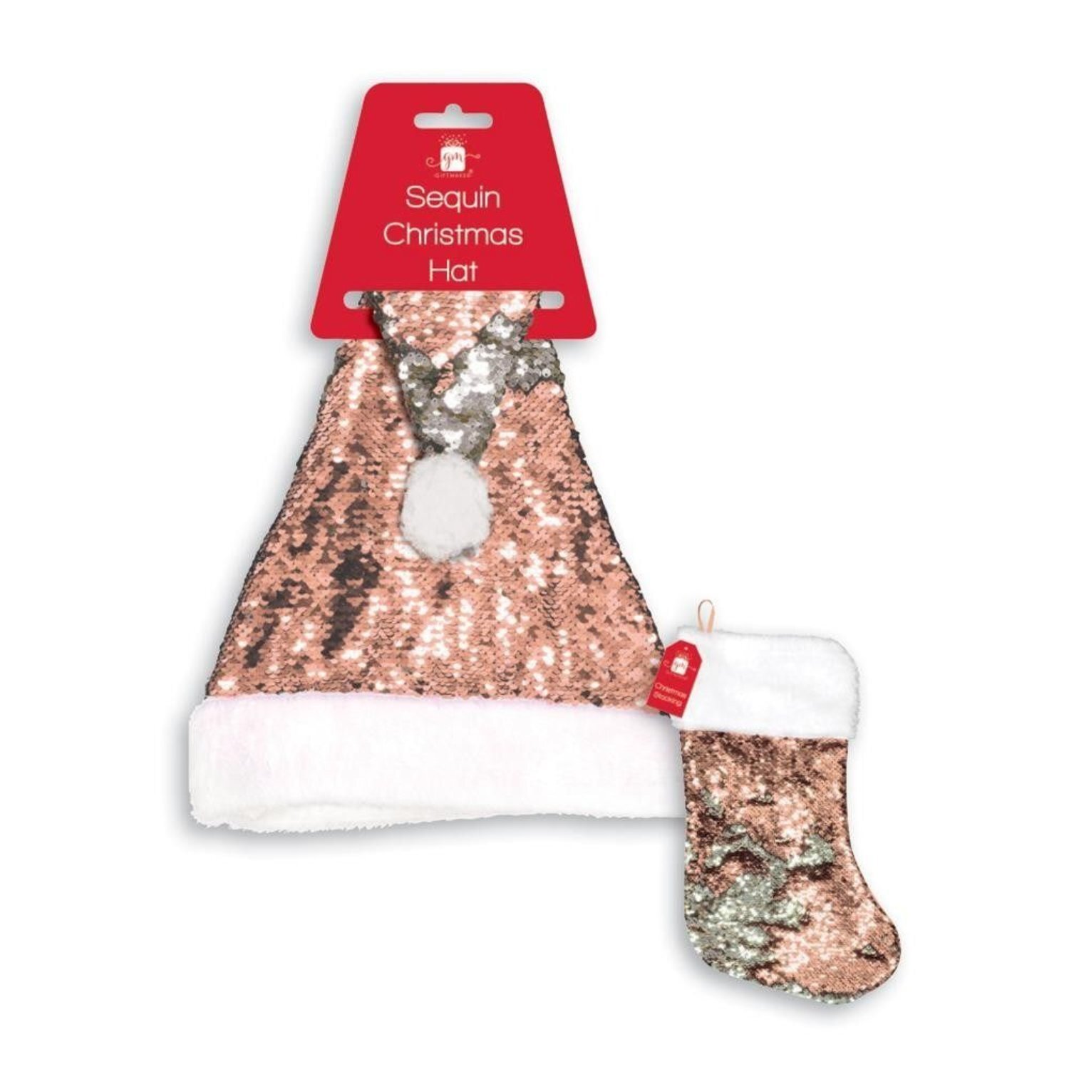  - Reversible Sequin Hat 2 PackBronze Christmas Hat - Image 3