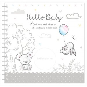 Hugs and Kisses Baby Record Book White