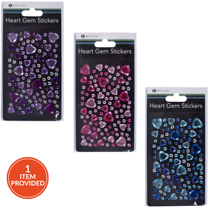 Heart Gem Stickers