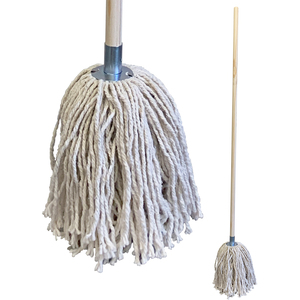 Pure Cotton Yarn Mop Galvanised Metal Socket with Handle