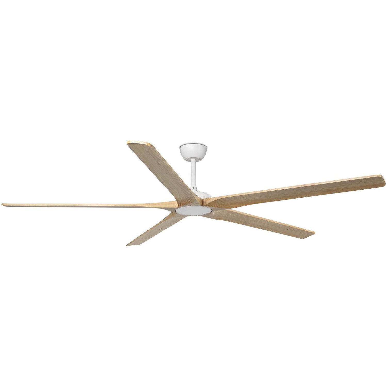 B&Q - Luminosa Bigwood Xl 5 Blade Ceiling Fan Matt WhitePine - Image 2