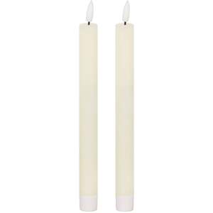 Natural Glow S/ 2 Ivory LED Dinner Candles