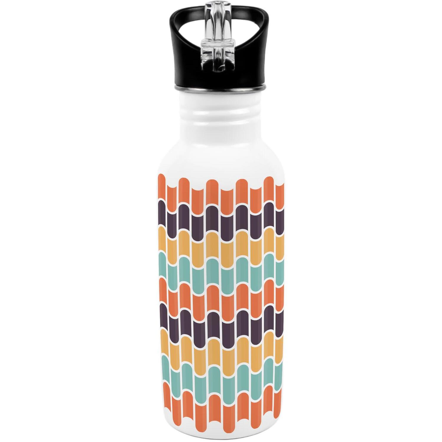 Purely Home Wavy Tiles Metal Canteen Water Bottle - Multi
