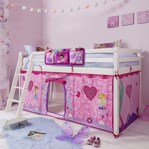 Moro Cabin Bed Midsleeper with Fairies Tent