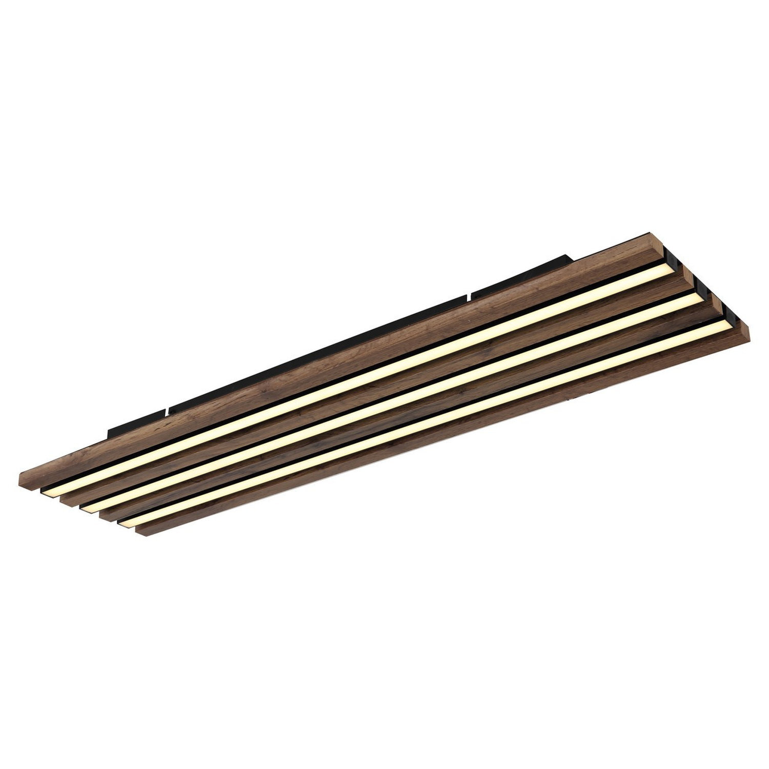 Globo Hayden Led Ceiling Lamp, Length 80 Cm, Black/Dark Wood - Image 2