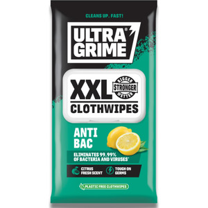 UltraGrime Antibacterial Wet Wipes 40 Cleaning Cloths