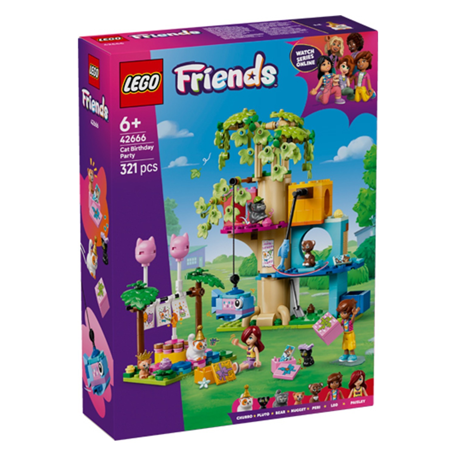 Lego Friends 42666 Cat Birthday Party & Tree House for Ages 6 and Up - Image 6