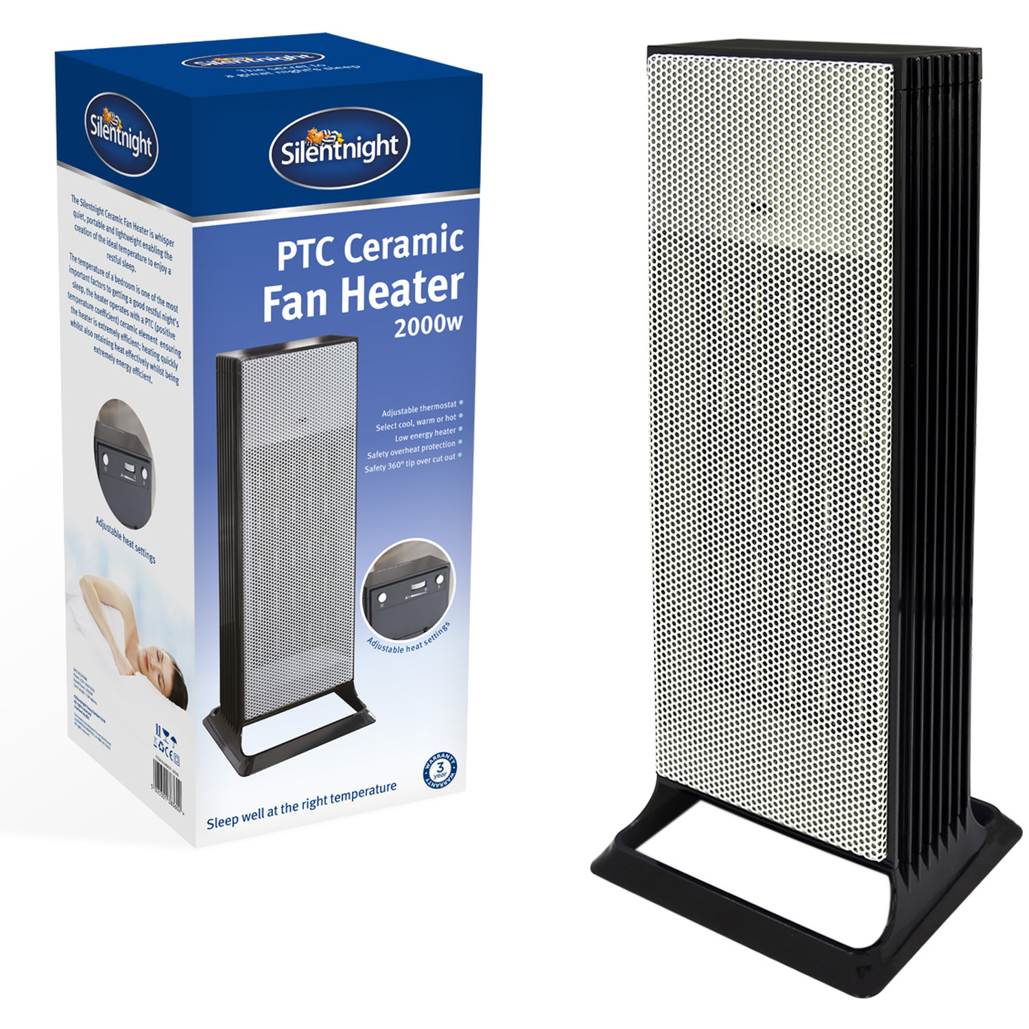 Silentnight Tower Ceramic 2KW Heater