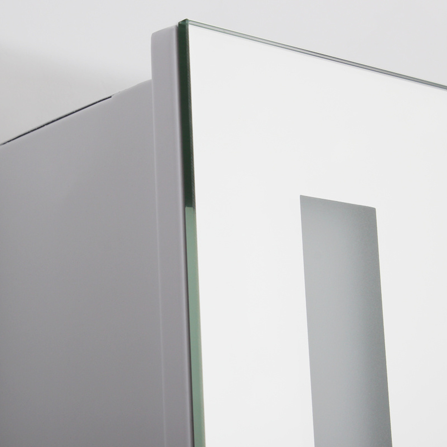 Wall-mounted Bathroom Mirror Cabinet With Led Lights - Silver 60cm