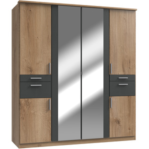 Koblenz Planked Oak 4 Door Wardrobe
