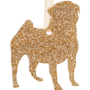Glitter Pug Style 2 Christmas Decoration