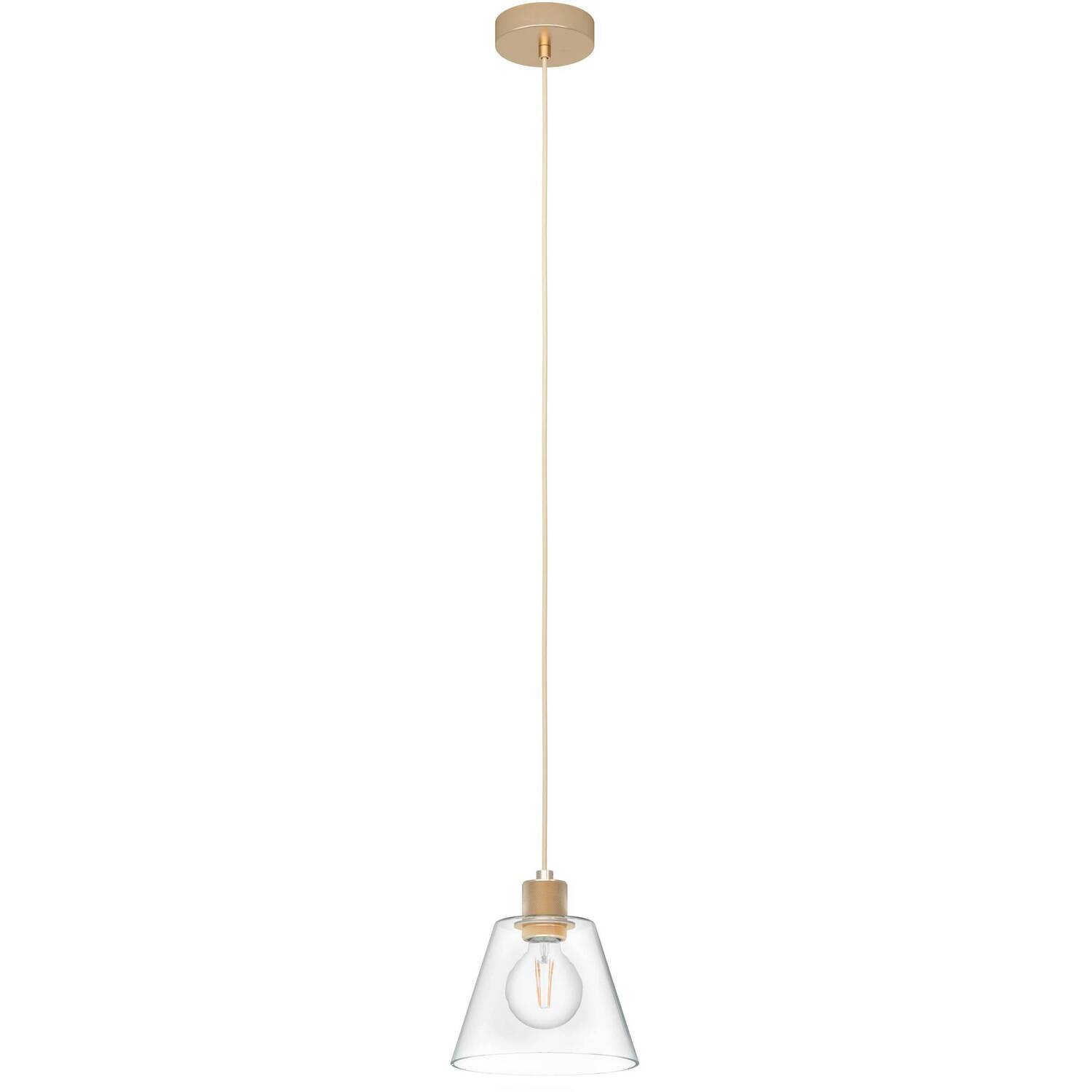 Eglo Copley Soft Gold Clear Pendant - Yellow