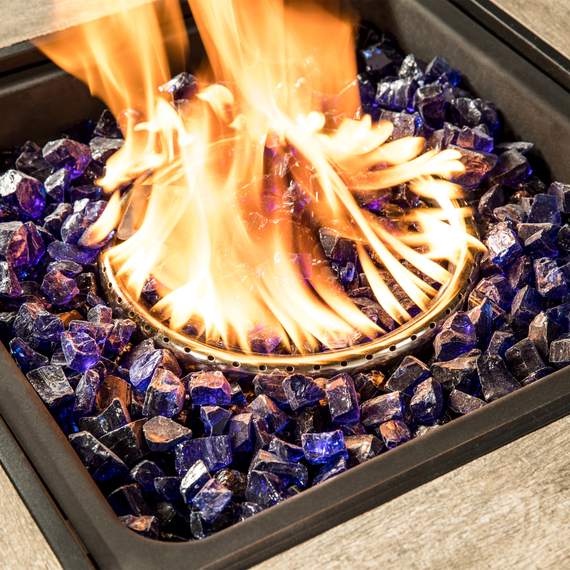 4kg Blue Tempered Fire Glass Lava Rocks for Outdoor Gas Fire Pits