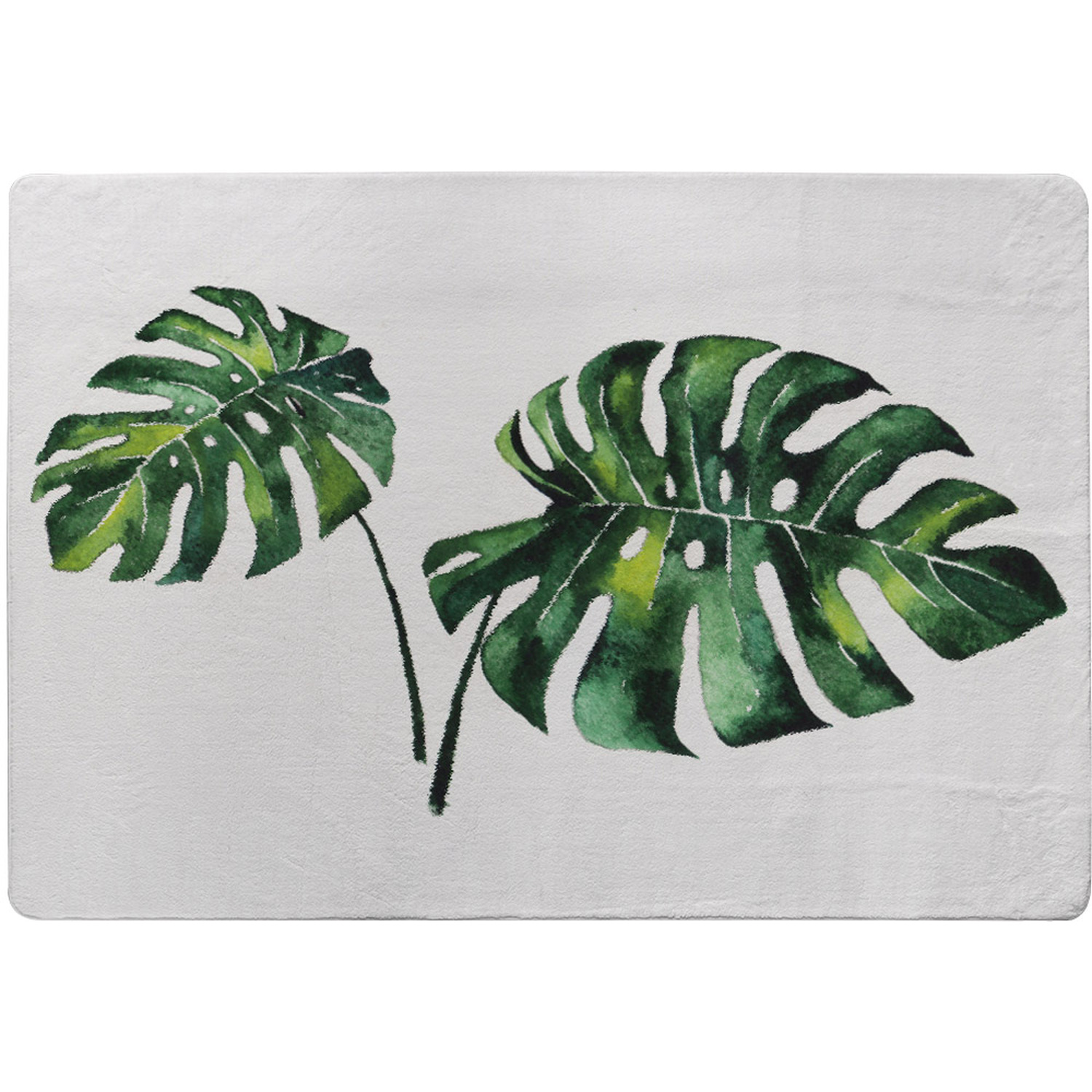 Twin Tropical Leaves Rug - Green / 150cm thumbnail