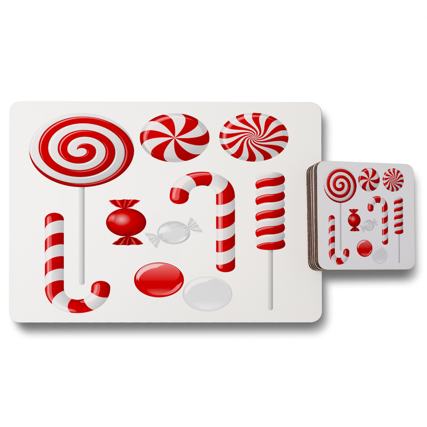 Image of Different Red And White Candies Dining&hellip;