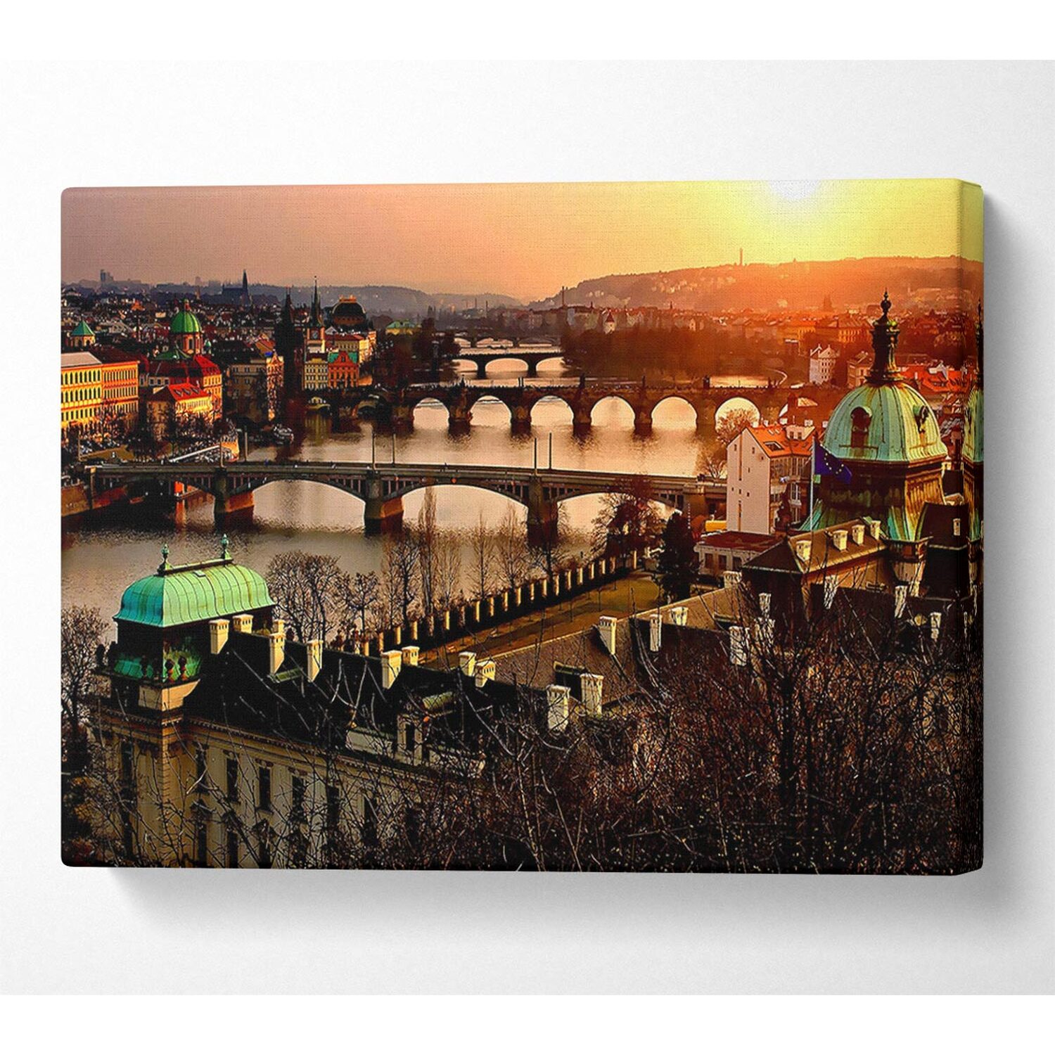 Wallart-Direct - Czech Republic Scenery Canvas Print Wall Art - Yellow / 101.6cm thumbnail